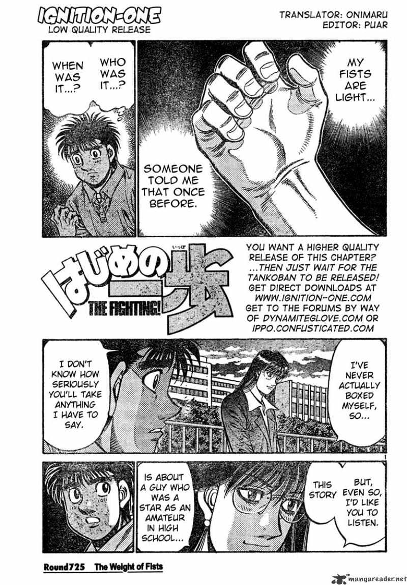 Hajime no Ippo: Fighting Spirit, Chapter 725 image 01